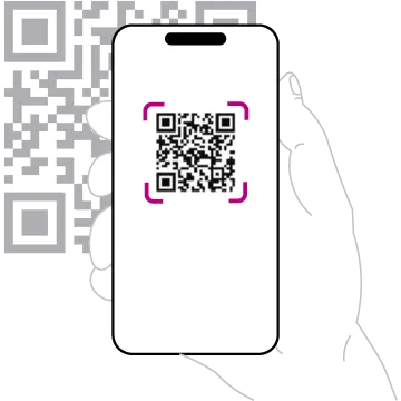 Código QR em uma tela